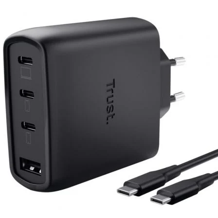 Trust Maxo Cargador de Pared GaN 65W 3xUSB-C + 1xUSB-A Negro Trust Maxo Cargador de Pared GaN 65W 3xUSB-C + 1xUSB-A Negro